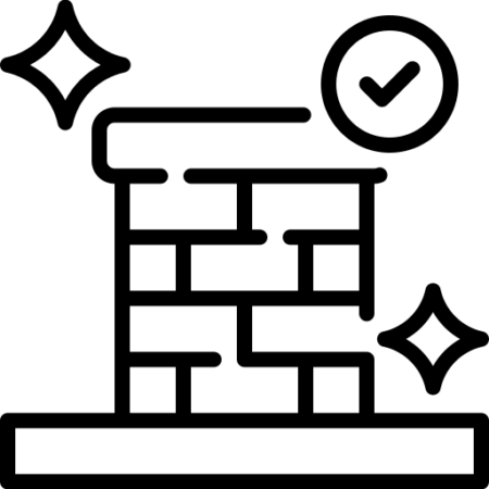 Chimney cap installation icon