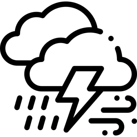 Extreme weather roofing protection icon